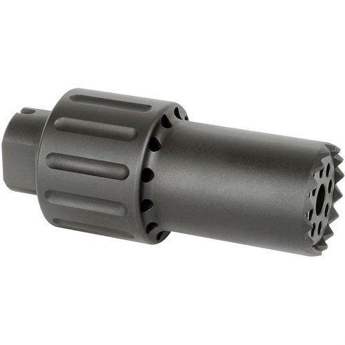Der ALPHA BLAST DIVERTER leitet den Mündungsblast nach vorne, besteht aus 6061 Aluminium und hat eine robuste Stahl-Endkappe. Ideal für M14X1LH / 24MM / 1/2X28.