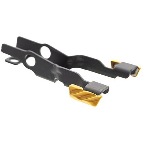 Leva di rilascio estesa in acciaio per SIG SAUER P320, offre una superficie maggiore e texture sollevata per un utilizzo migliorato, ideale per il porto occulto e la competizione.