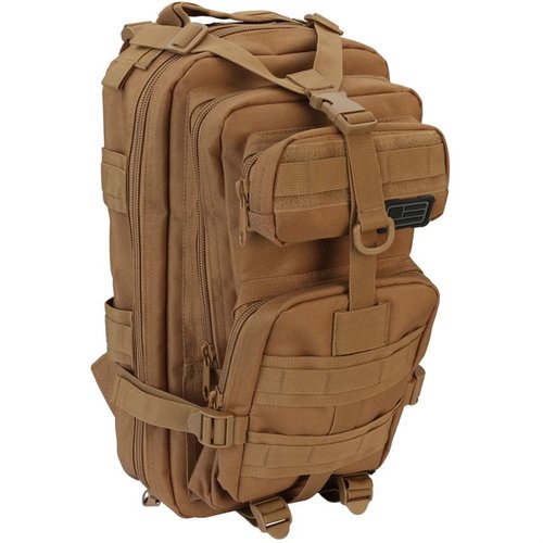 Der TACTICAL ASSAULT PACK von EVOLUTION OUTDOOR bietet robuste Polyesterkonstruktion, MOLLE-Webbing, mehrere Fächer und eine durchdachte Organisation für deine Ausrüstung.