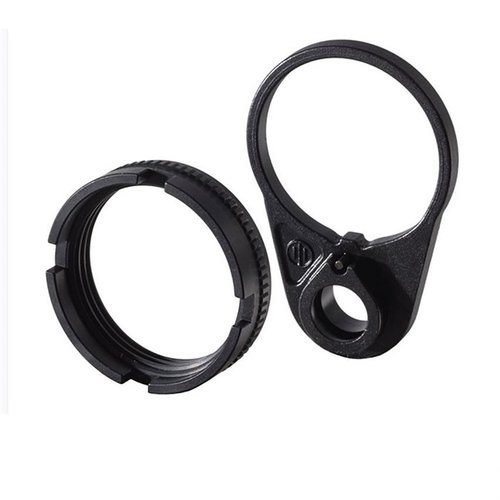 Das Ratchet Lock Castle Nut End Plate Set von Primary Weapons ist eine einfache, zuverlässige Lösung für mil-spec und kommerzielle Buffer Tubes mit QD-Montage.