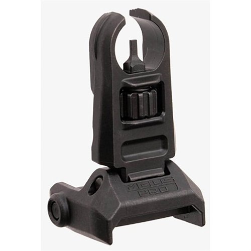 Le MBUS Pro Hooded Front Sight est en acier, résistant à la corrosion, avec un réglage de l'élévation sans outils et deux largeurs de post pour une précision optimale.