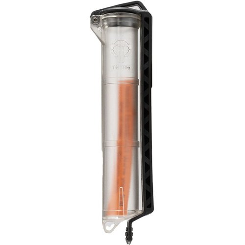 Der CELLVAULT Battery Storage bietet sicheren, trockenen und organisierten Platz für bis zu 3 CR123 oder 4 AAA Batterien und kleine Überlebensutensilien.