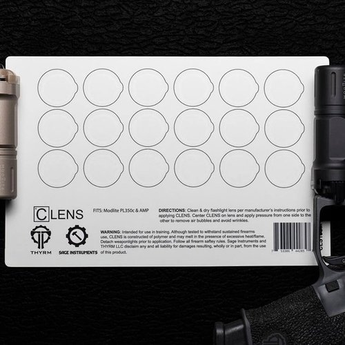 Schütze die Linsen deiner Taschenlampen und Waffenlichter mit CLENS! Einfach abziehen, um die Helligkeit wiederherzustellen und Verschmutzungen zu vermeiden.