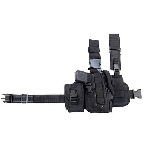 Le holster Cactus Jack Drop Leg en nylon robuste te garde ton arme à portée de main, avec une sangle ajustable et un porte-chargeur MOLLE pour un accès rapide.