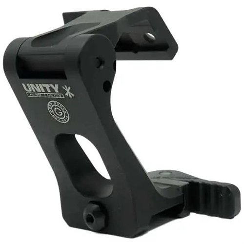 Il montaggio 2.91 FTC Omni Magnifier offre una tecnologia Flip-to-Center, stivando il mirino sotto il piano ottico per una visione chiara e senza ostruzioni.