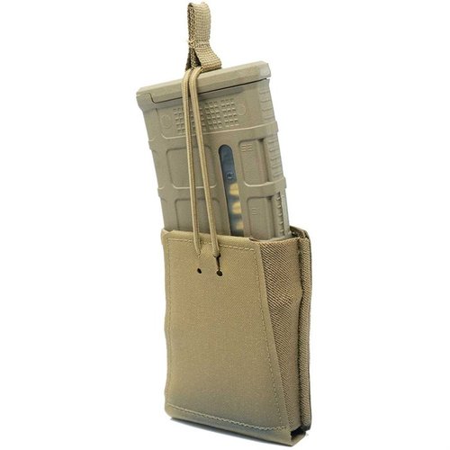Le pouch de magazine GBRS Group 5.56 est compatible MOLLE, avec rétention bungee amovible, garantissant un tir fluide et une réinsertion facile.