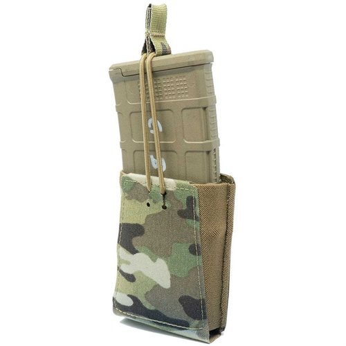 La tasca per caricatori GBRS Group 5.56 NATO offre compatibilità MOLLE, ritenzione bungee removibile e materiali di alta qualità per un'estrazione fluida.