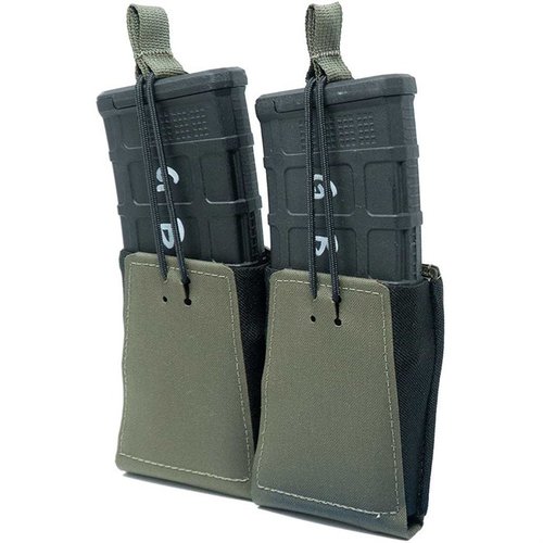 Le DOUBLE RIFLE MAGAZINE POUCH de GBRS Group est compatible MOLLE/BELT, offre une rétention élastique, un tir fluide et s'adapte à la plupart des chargeurs AR-15/AK-47.
