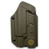 Le holster OWB X PRIORITY 1 pour Glock® est en Boltaron, offre une rétention ajustable, accepte les canons filetés et est compatible avec la plupart des optiques.