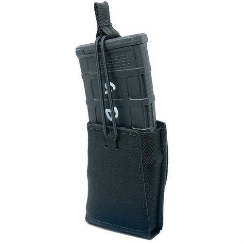 Le pouch de magazine GBRS Group est compatible MOLLE/BELT, avec rétention bungee amovible, offrant un tir fluide et un rangement facile pour les magazines 7.62.