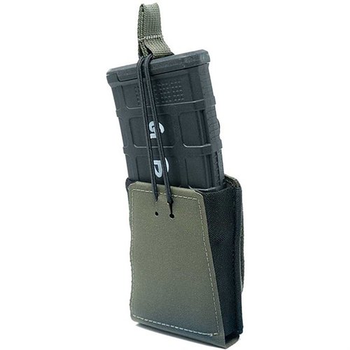 Le pouch GBRS Group pour chargeur de fusil 7.62mm est compatible MOLLE, offre une rétention élastique et un accès facile pour un rechargement rapide.