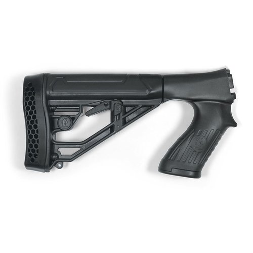 Améliore ton Remington 870 avec la crosse ajustable EX Performance, offrant un réglage rapide, une construction en polymère durable et un design ergonomique.