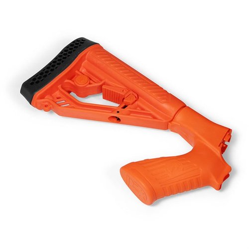 Der EX Performance Adjustable Pistol Grip Stock für Remington 870 bietet eine einfache Längenverstellung, robuste Bauweise und integrierte Sling-Befestigungen.