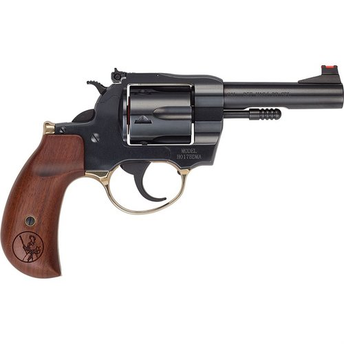 L'H17 Golden Boy Deadeye .357 Magnum/.38 Spl unisce legno di noce americano e acciaio blu per un revolver preciso e dal design classico, perfetto per collezionisti e tiratori.