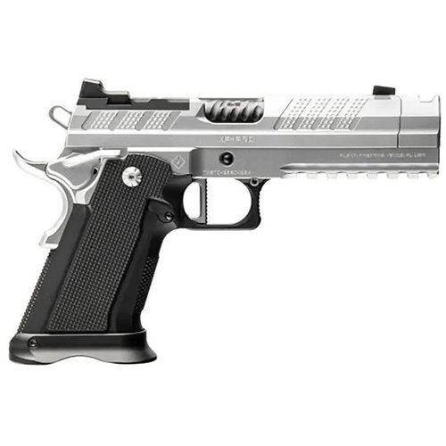 Die XP Comp 9MM kombiniert klassische 1911 Ergonomie mit modernem, kompensiertem Design, ist robust, präzise und kompatibel mit Glock® 17 Magazinen.