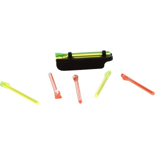 Il kit di mirino anteriore Hi-Viz per Remington 870/1100 offre una visibilità migliorata, con LitePipes intercambiabili rossi e verdi per condizioni di luce diverse.