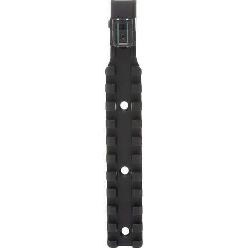 Il V-SERIES TRU GLO offre un sistema di mira versatile con una rail integrata per ottiche e un mirino posteriore in fibra ottica per un allineamento rapido.