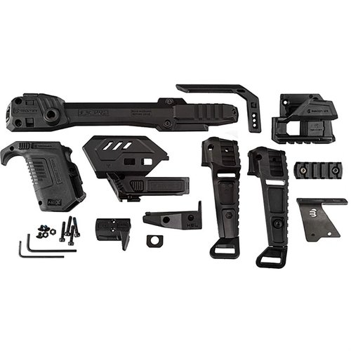 Le kit S-PRO de RECOVER TACTICAL pour Hellcat offre un stabilisateur modulable, des options MLOK et une compatibilité étendue, sans outils nécessaires.