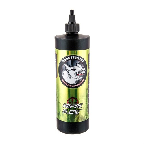 Le RIM FIRE BLEND de BORE TECH facilite le nettoyage des canons rimfire en éliminant rapidement le plomb, le carbone et les lubrifiants, tout en protégeant contre la corrosion.