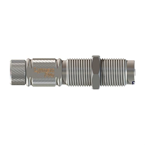 Die Lyman Universal Spring Loaded Decap Die entfernt zuverlässig Zündhütchen aus allen Kalibern von 22 bis 45 (ausser 378 und 460 Weatherby) und ist ideal für automatische Pressen.