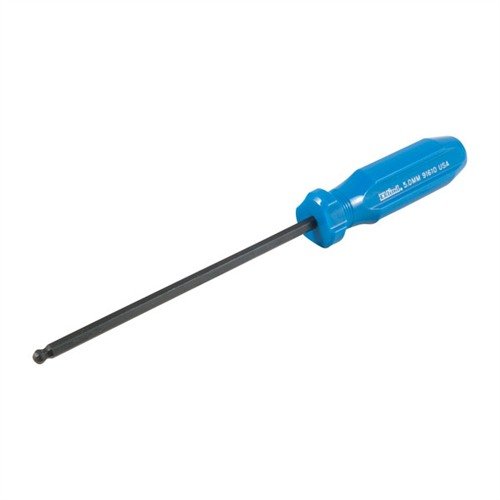 Der 5MM Ball End Hex Screwdriver von Brownells bietet dir einen 5mm langen, hitzebehandelten Schraubendreher mit ballförmigem Ende und ergonomischem roten Griff.