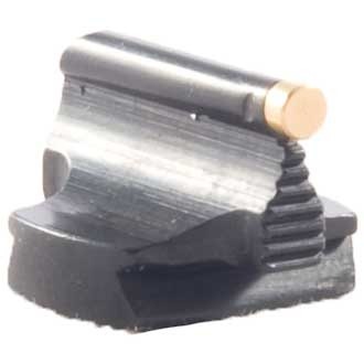 Mirini di precisione in acciaio blu per fucili, disponibili con diverse tipologie di bead. Design elegante con base arrotondata per un'ottima adattabilità.