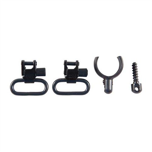 Gli QUICK DETACH SWIVELS di UNCLE MIKES offrono un sistema di sgancio rapido e un bloccaggio positivo, con adattamenti per fucili e carabine Marlin e molte altre.