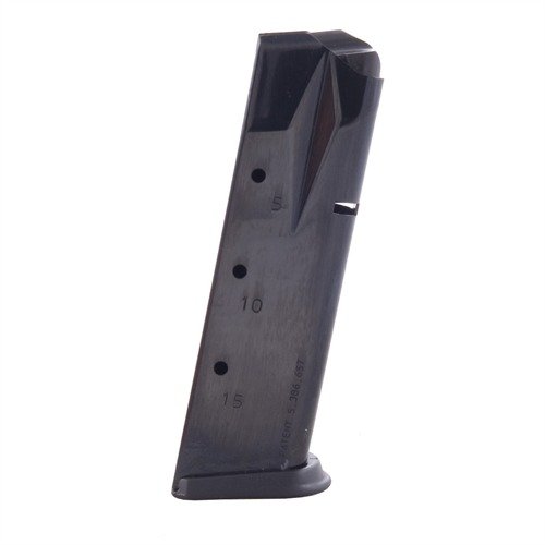 Die SIG P228 9MM Magazine von MEC-GAR sind aus hochwertigem, nahtlosem Stahl gefertigt, hitzebehandelt für Langlebigkeit und bieten 15 RND Kapazität.