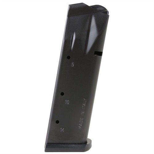 Die PARA P14 14RD .45 ACP Magazine von MEC-GAR sind aus hochwertigem, nahtlosem Karbonstahl gefertigt, langlebig und bieten eine Kapazität von 14 Schuss.
