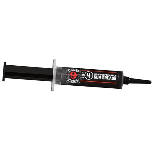 Il Hoppe's Black Gun Grease Syringe da 12cc offre una lubrificazione precisa per aree difficili, operando da -65 a 540 gradi Fahrenheit, con un'applicazione facile.