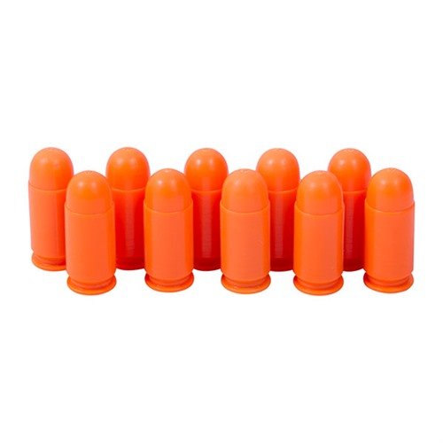 I SAF-T-TRAINERS DUMMY ROUNDS, 9MM Makarov, sono realizzati in plastica colorata brillante per evitare confusioni con munizioni vere, ideali per esercitazioni di allenamento.