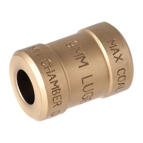 Mit dem RCBS Pistol Chamber / Cartridge Gauge kannst du schnell die Masse deiner geladenen 9mm Luger Patrone überprüfen, um sicherzustellen, dass sie in deine Waffe passt.