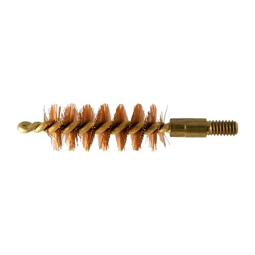 Die Sinclair Bronze Bore Brush für 45 Kaliber ist überdimensioniert für eine perfekte Passform, reinigt effektiv und hat eine geschlossene Schlaufe für einfache Handhabung.