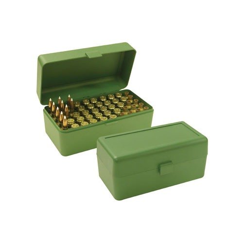 La FLIP TOP RIFLE AMMO BOX di MTM CASE-GARD è realizzata in polipropilene indistruttibile, con cerniera meccanica garantita per 25 anni e chiusura sicura.