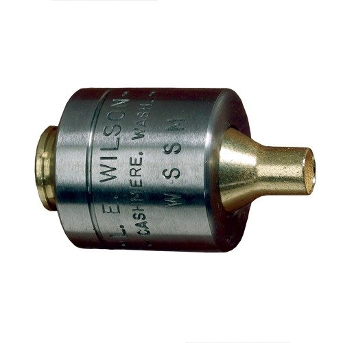 Le support de douille L.E. Wilson assure une précision optimale pour le tronçonnage et le reaming, tout en maintenant la douille comme dans une chambre de fusil.