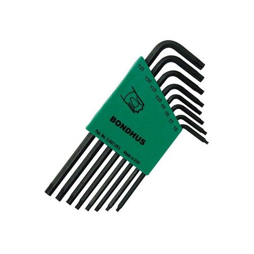 Das 8-teilige Torx-Werkzeugset von Bondhus bietet dir die perfekte Lösung für Torx-Schrauben (T6 bis T25) und kommt in einer praktischen, abschliessbaren Mappe.