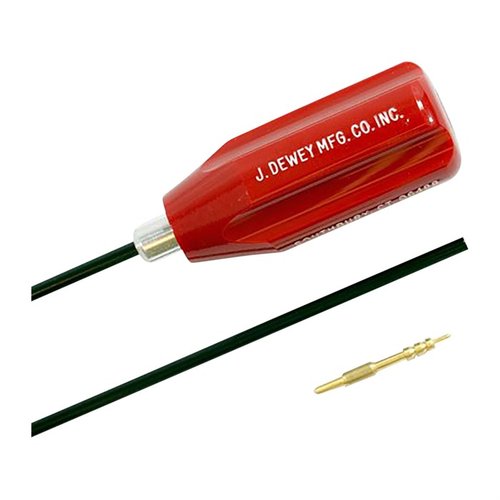 Die Dewey Reinigungsstäbe aus gehärtetem, poliertem Edelstahl sind perfekt für .17 und .20 Kaliber, mit einem Jagd- und Bürstenadapter für einfache Nutzung.