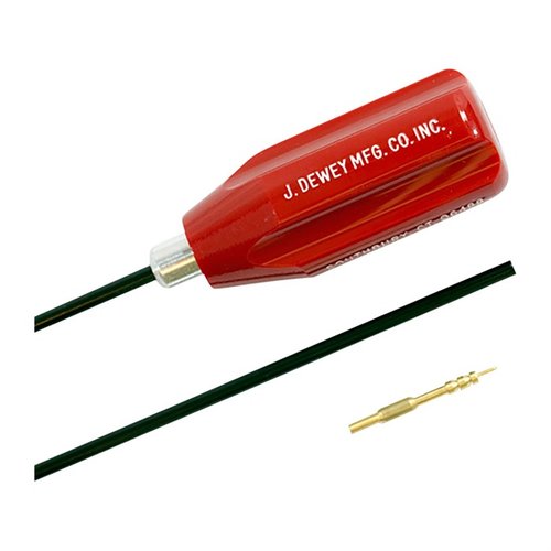 Le canne di pulizia Dewey sono realizzate in acciaio inossidabile di alta qualità, perfette per fucili .22 e .20, con adattatori inclusi per un uso ottimale.