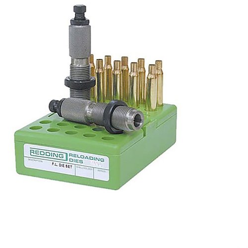 Das Redding 3-DIE Set für 40 S&W/10MM AUTO bietet präzises Full Length Resize, Nackenexpansion und sicheres Setzen mit integriertem Crimp-Ring.