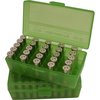 Die FLIP TOP PISTOL AMMO BOX von MTM CASE-GARD bietet eine robuste, griffige Oberfläche, ist stapelbar und hat eine 25-jährige Garantie auf den Snap-Lok-Verschluss.