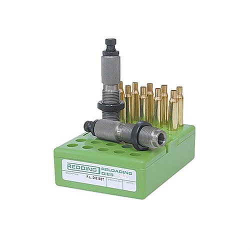 Le jeu de dies Redding FL pour 28 Nosler comprend un die de mise à taille complète et un die de siège standard, parfait pour un rechargement précis et fiable.
