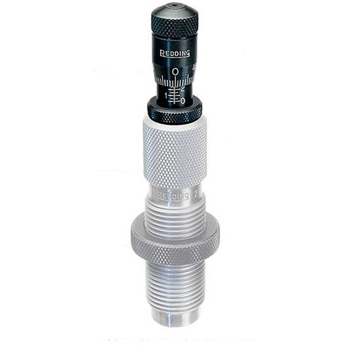 Der Redding FLAT BULLET SEATING MICROMETER ist einfach zu wechseln, passt auf die meisten Redding Seating Dies und bietet Präzision für verschiedene Geschossformen.