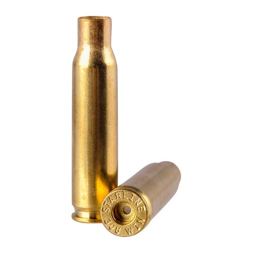 Le custodie in ottone .308 Winchester Starline offrono prestazioni costanti, possono essere ricaricate più volte e sono disponibili in confezioni da 100 o 500.