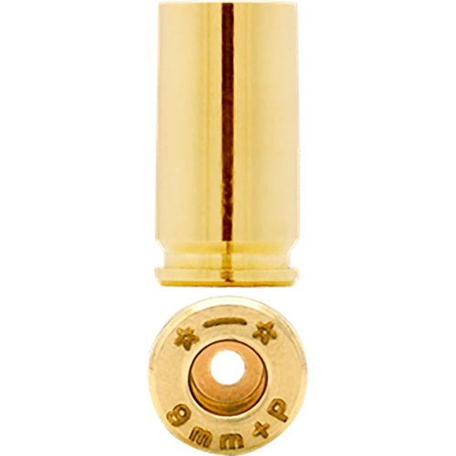 La cartuccia 9MM LUGER +P di Starline offre resistenza alle pressioni +P, ideale per cariche di alta qualità, garantendo prestazioni eccellenti.