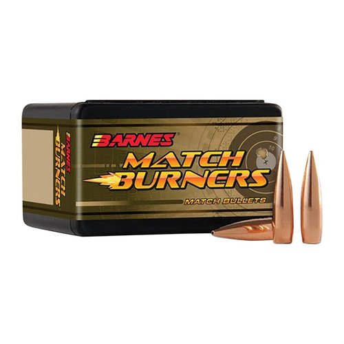 Le pallottole Barnes Match Burner 6MM (0.243") offrono precisione eccezionale e convenienza, ideali per tiratori competitivi e per il tiro quotidiano.
