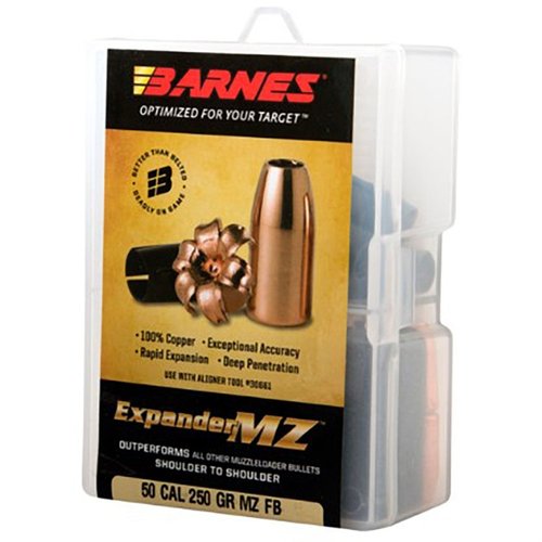 I proiettili BARNES EXPANDER MZ sono realizzati in rame al 100%, offrono un'accuratezza eccezionale, espansione a doppio diametro e penetrazione profonda.