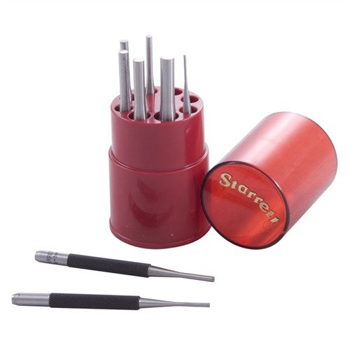Das Starrett Pin Punch Set bietet präzise, langlebige Werkzeuge mit ergonomischen Griffen und klaren Grössenmarkierungen für müheloses Arbeiten.