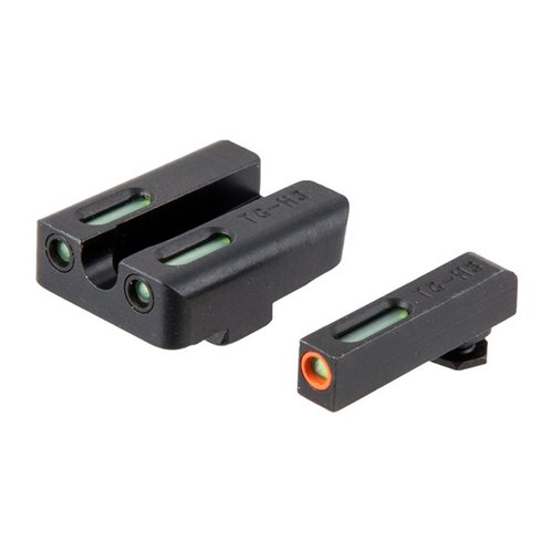 Die TFX Pro Night Sights bieten Tritium-Illumination und Fiber Optic-Rohre für optimale Sicht, sind chemikalienbeständig und ermöglichen schnelle Zielerfassung.