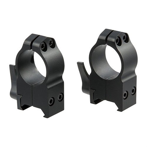Die MAXIMA Quick Detach Ringe bieten eine robuste, präzise Lösung mit einstellbaren Hebeln, die auf Weaver-Basen passen und eine Nullpunktstabilität garantieren.