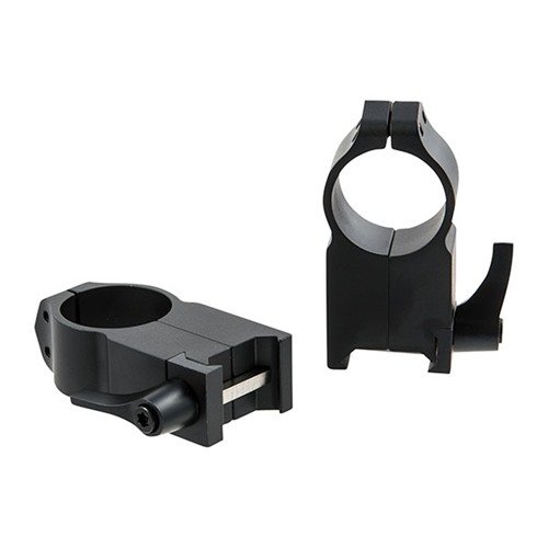 Die MAXIMA Quick Detach Ringe bieten eine robuste, stahlgefertigte Lösung mit verstellbaren Hebeln, die perfekt auf Weaver-Basen passen und Nullstellung beibehalten.